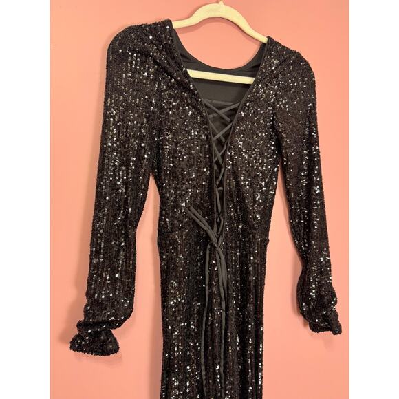 Show Me Your Mumu Kitty Catsuit in Midnight Glitz Black Size Small - Picture 6 of 8